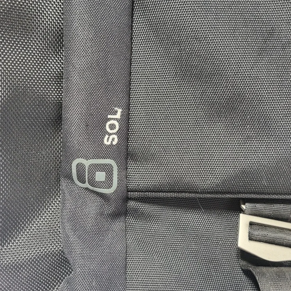 Sol Laptop Backpack Black‎ Tech Travel Bag with Trolley Sleeve